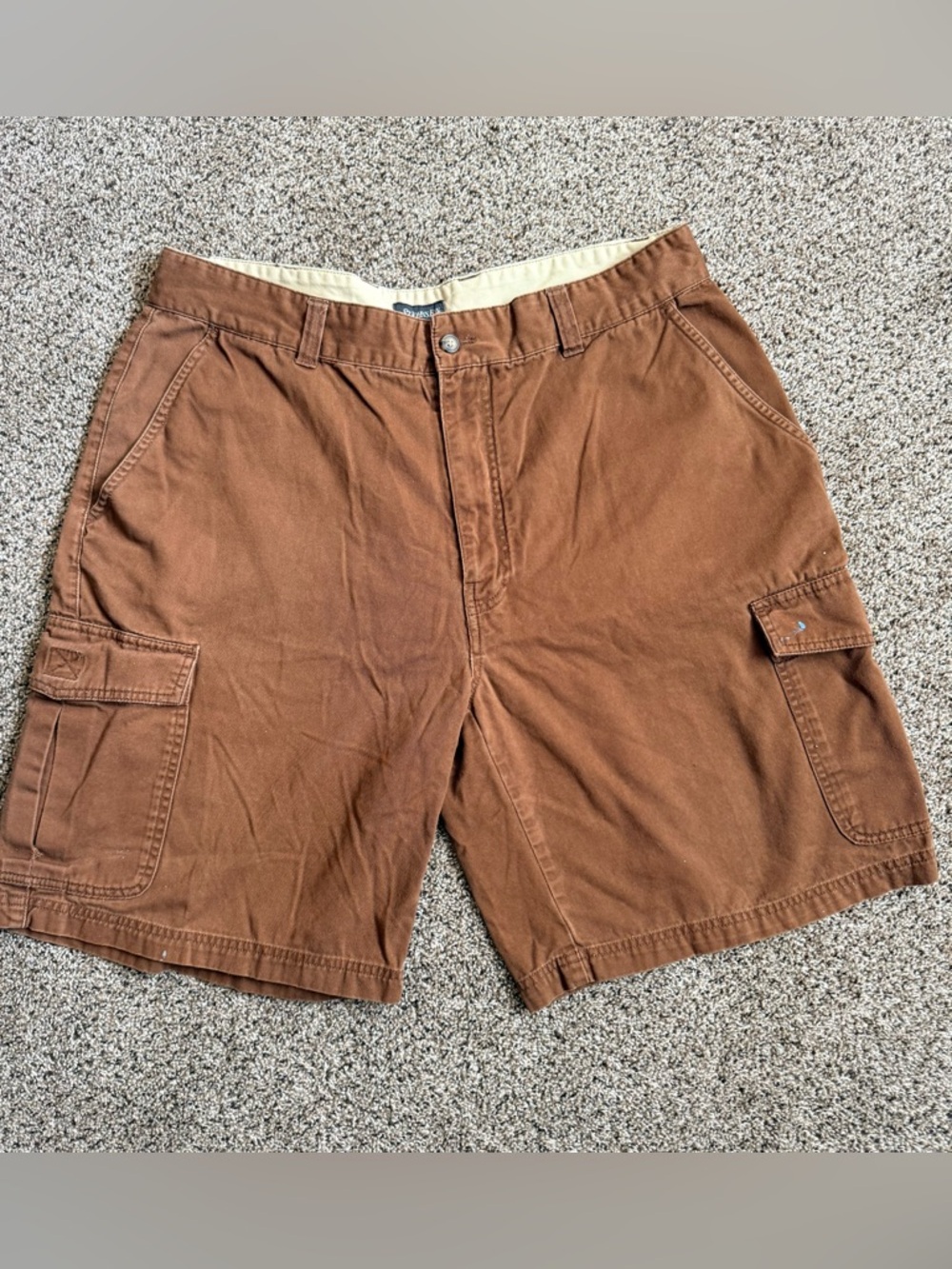 St. John's Bay Brown Cargo Shorts Classic Utility Pockets Outdoor Summer Outfit